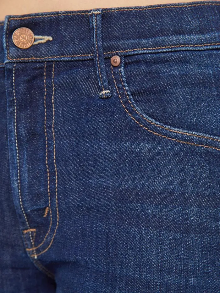 Women Petites Mother Denim PETITES The Lil039 Insider Crop Step Fray Blue