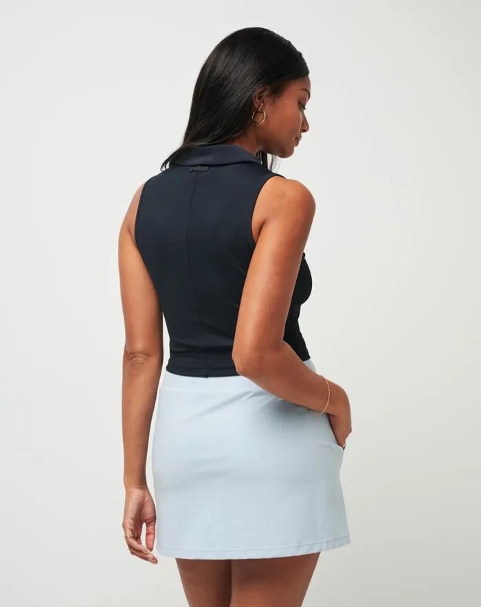 Women Polos TravisMathew MIDLINE MOVEKNIT POLO Black