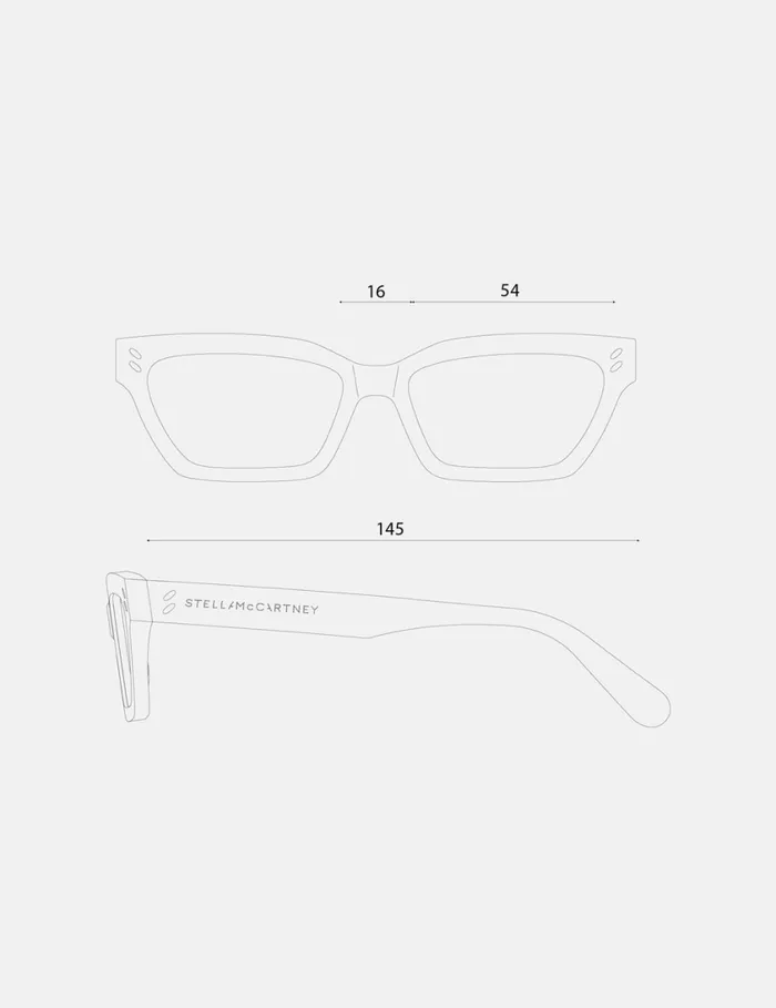 Women Rectangular CatEye Sunglasses Opaline Lilac Stella McCartney Sunglasses Women Rectangular CatEye Sunglasses Opaline Lilac Stella McCartney Sunglasses