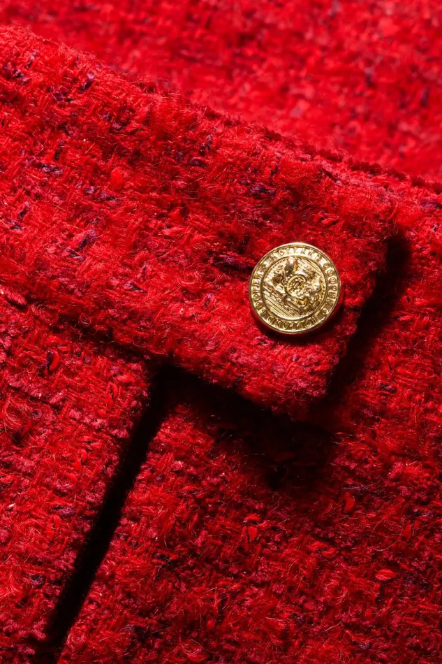 Women Regency Skirt Red Boucle Holland Cooper Tailoring Women Regency Skirt Red Boucle Holland Cooper Tailoring