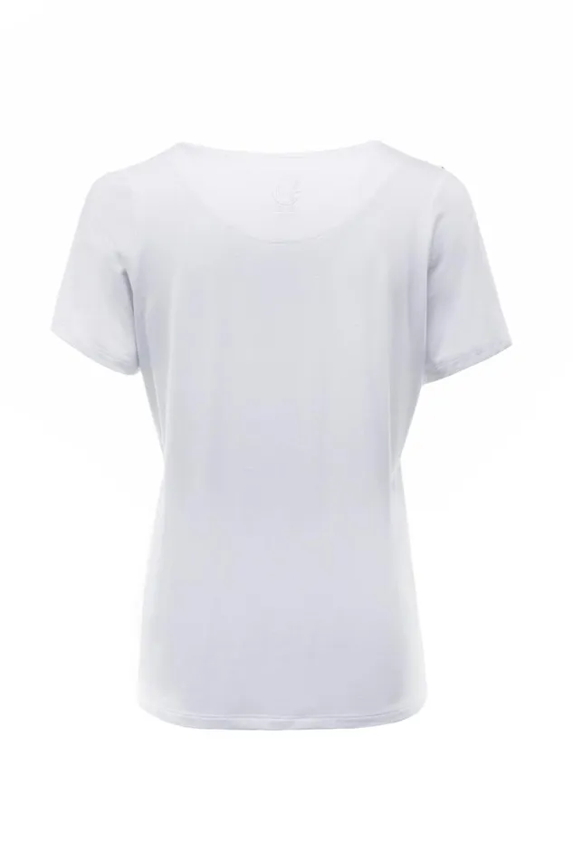 Women Relax Fit VNeck Tee White Holland Cooper Tops