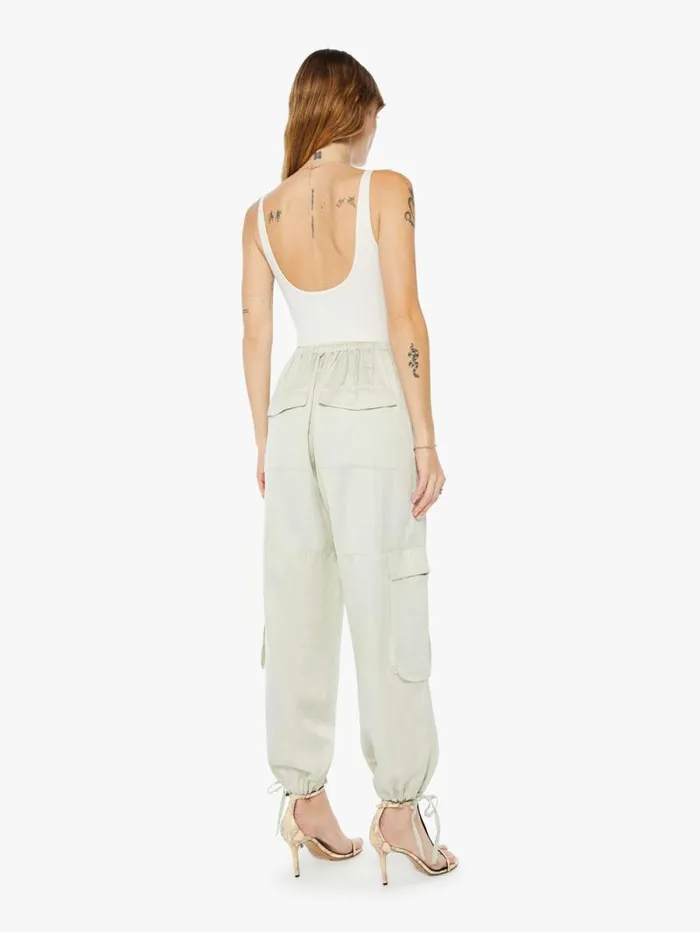 Women Relaxed Mother Denim Joline Cargo Pants Pistachio