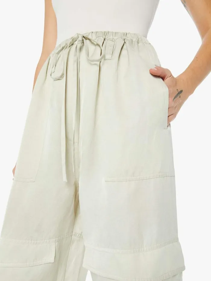 Women Relaxed Mother Denim Joline Cargo Pants Pistachio