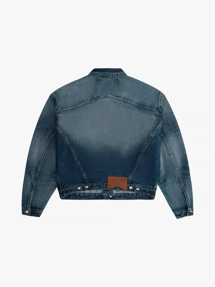 Women Rhude Outerwear OVERSIZED DENIM TRUCKER JACKET Indigo