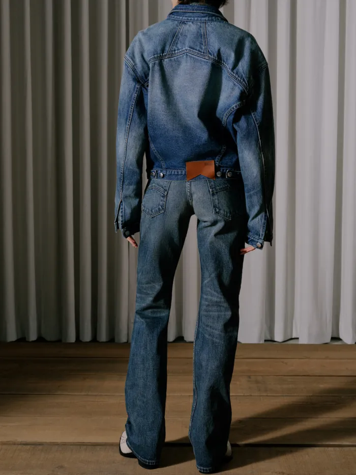 Women Rhude Outerwear OVERSIZED DENIM TRUCKER JACKET Indigo