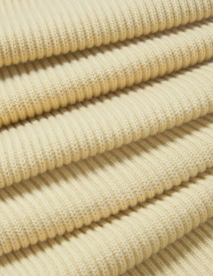Women Ribbed Logo Scarf Lemon Yellow Stella McCartney Knitwear