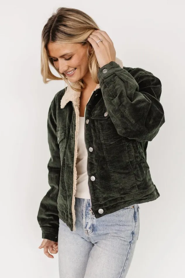 Women Ridley Corduroy Jacket Olive Baltic Born Outerwear