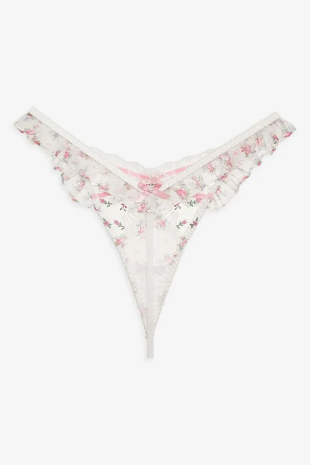 Women Robin Thong Panty White For Love and Lemons Lingerie