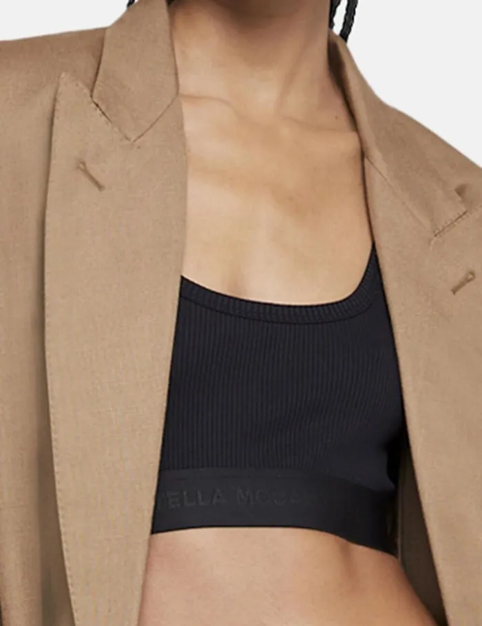 Women SWave Tape Crop Top Black Stella McCartney Shirts And Tops Women SWave Tape Crop Top Black Stella McCartney Shirts And Tops