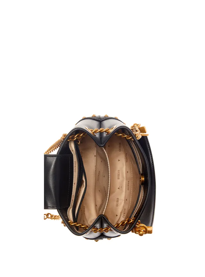 Women Satchel GUESS Black Iseline Bucket Bag Women Satchel GUESS Black Iseline Bucket Bag