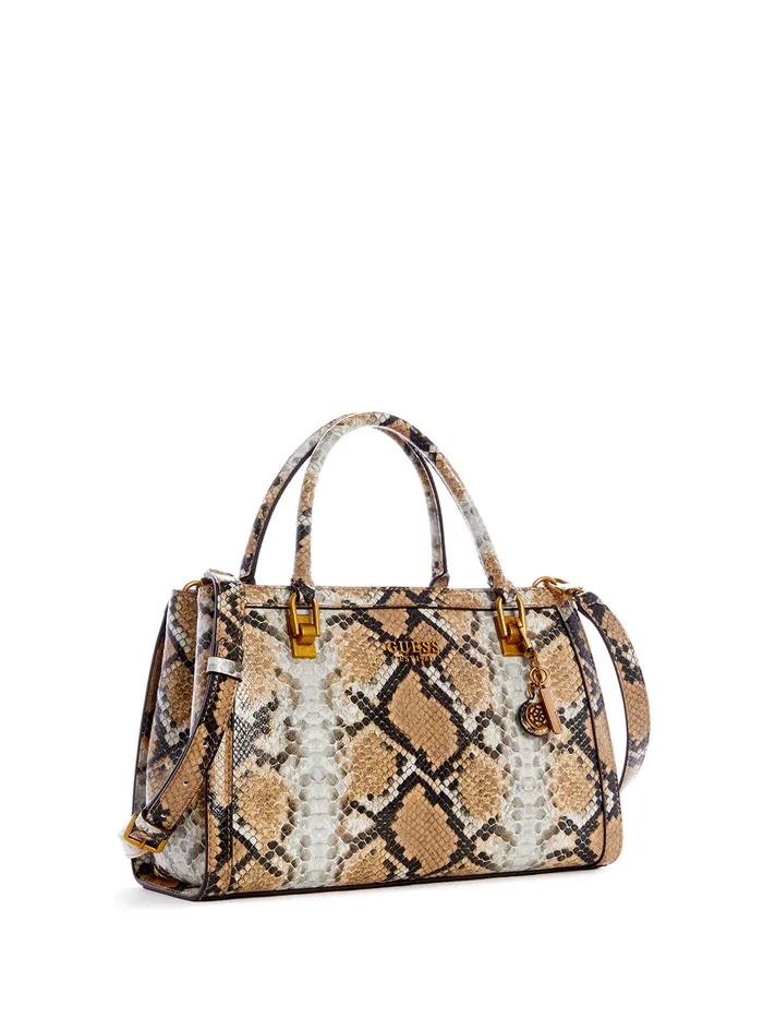 Women Satchel GUESS Natural Python Abey Girlfriend Satchel Women Satchel GUESS Natural Python Abey Girlfriend Satchel