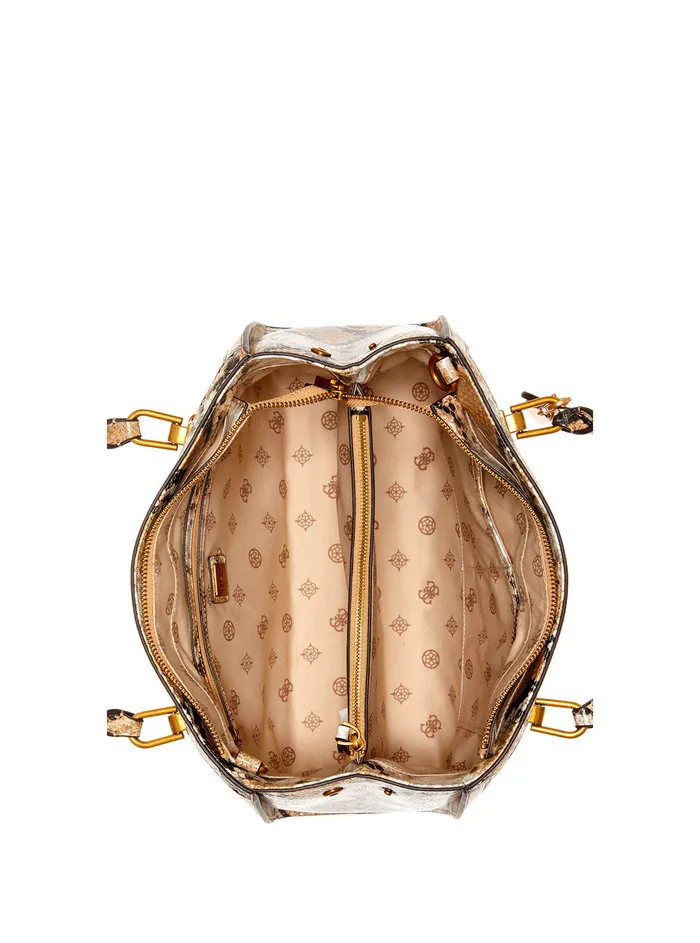 Women Satchel GUESS Natural Python Abey Girlfriend Satchel Women Satchel GUESS Natural Python Abey Girlfriend Satchel