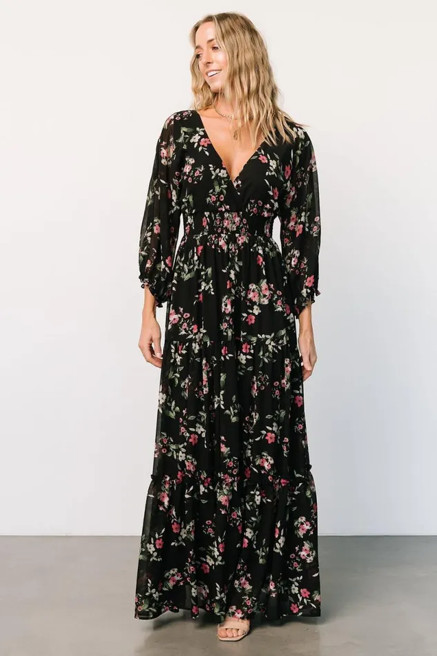 Women Sawyer Tiered Maxi Dress Black Berry Baltic Born Maxi Dresses Women Sawyer Tiered Maxi Dress Black Berry Baltic Born Maxi Dresses