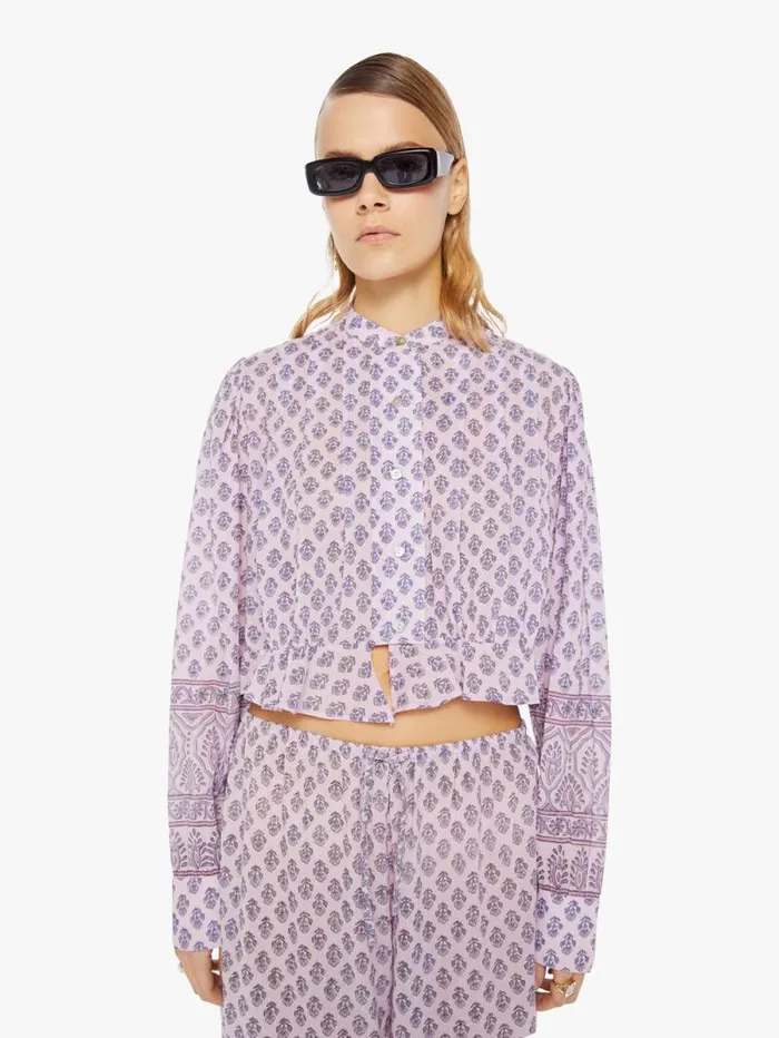 Women Shirts Mother Denim Ryland Top Purple Lilac