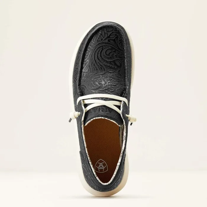 Women Shoes and Sneakers Ariat Hilo Black Floral Emboss Women Shoes and Sneakers Ariat Hilo Black Floral Emboss
