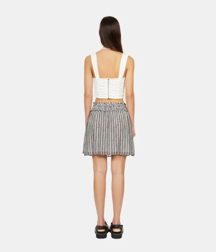 Women Short Ecru Top With Draping THE KOOPLES Blouses and Shirts