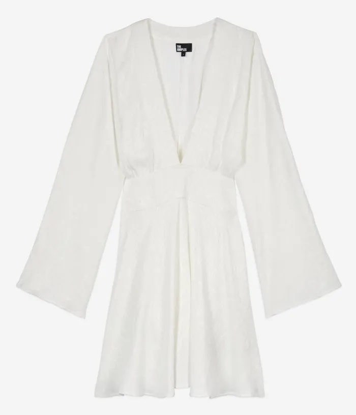 Women Short White Baroque Jacquard Dress THE KOOPLES Dresses and Jumpsuits