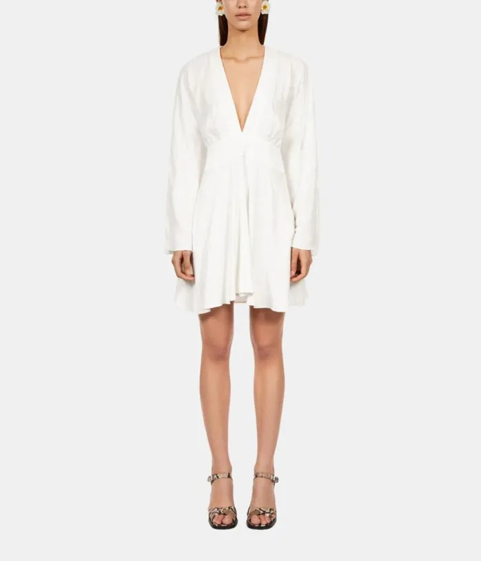 Women Short White Baroque Jacquard Dress THE KOOPLES Dresses and Jumpsuits