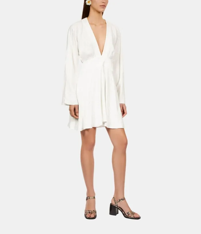 Women Short White Baroque Jacquard Dress THE KOOPLES Dresses and Jumpsuits