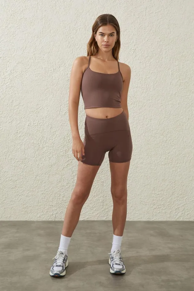 Women Shorts and Skirts Cotton On Ultra Soft Shaped Bike Short Deep Taupe