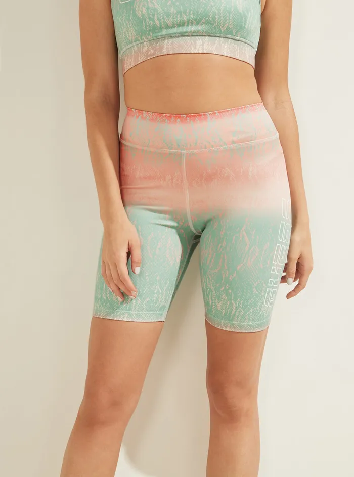 Women Shorts GUESS Eco Multi Python Corrine Active Biker Shorts