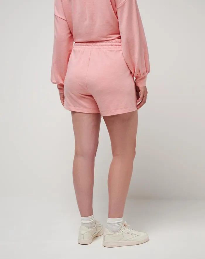 Women Shorts TravisMathew BEACH CRAZE CLOUD TERRY SHORT Heather Shell Pink Women Shorts TravisMathew BEACH CRAZE CLOUD TERRY SHORT Heather Shell Pink