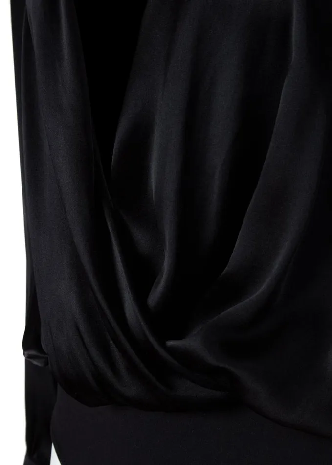 Women Silk Bodysuit Black Holland Cooper Shirts and Blouses Women Silk Bodysuit Black Holland Cooper Shirts and Blouses