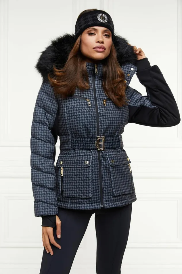 Women Ski Jacket Mono Houndstooth Holland Cooper Ski Jackets