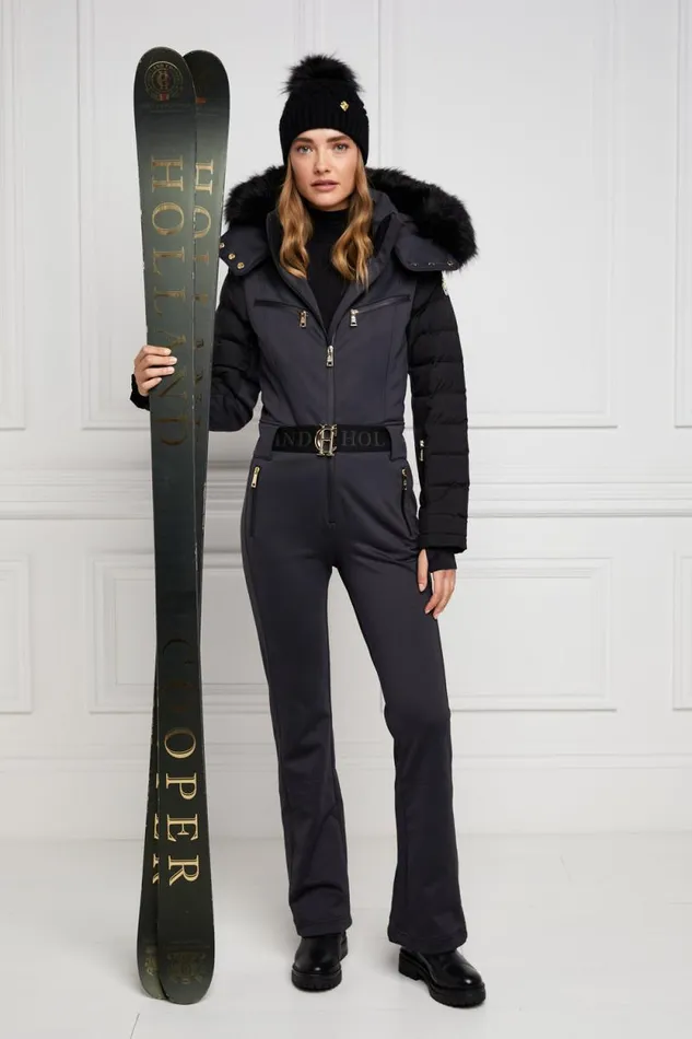 Women Ski Suit Black Holland Cooper Ski Suits