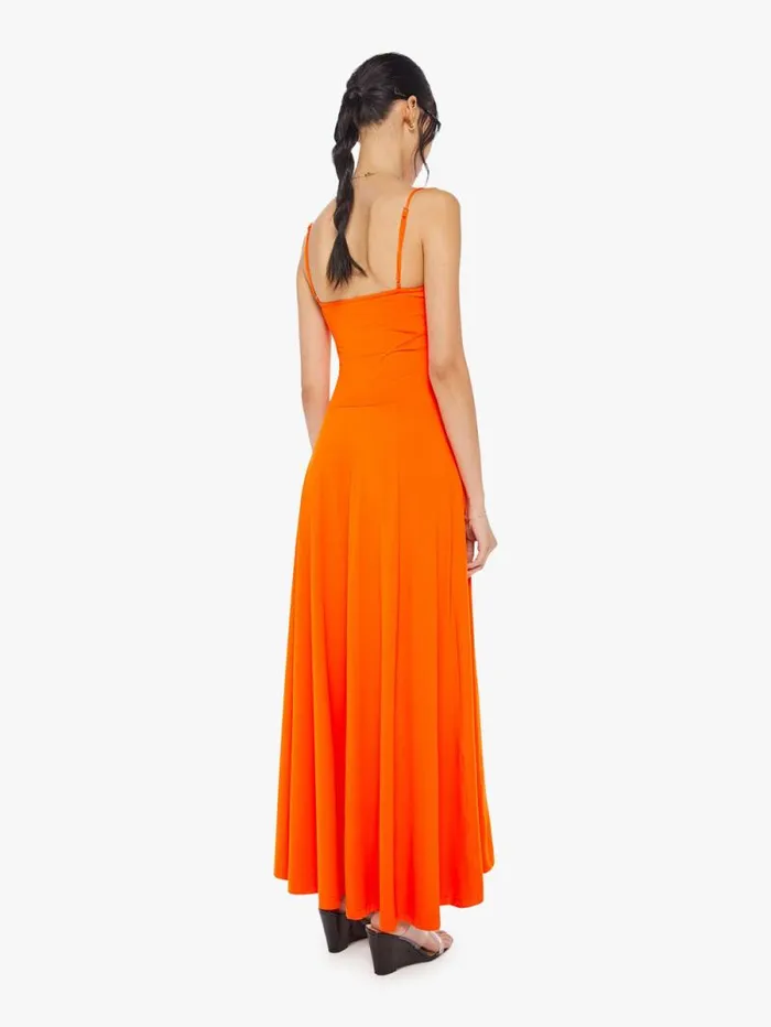 Women Skirts and Dresses Mother Denim Francine Midi Dress Orange