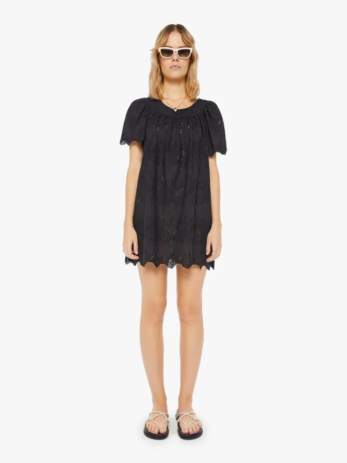 Women Skirts and Dresses Mother Denim Sienna Mini Dress Black