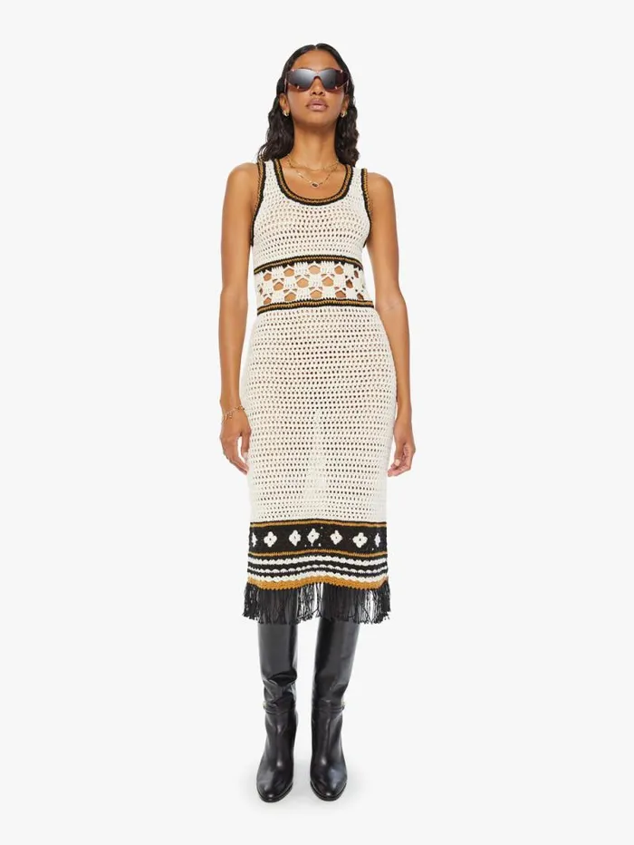 Women Skirts and Dresses Mother Denim The Frayed Edge Dress Brown