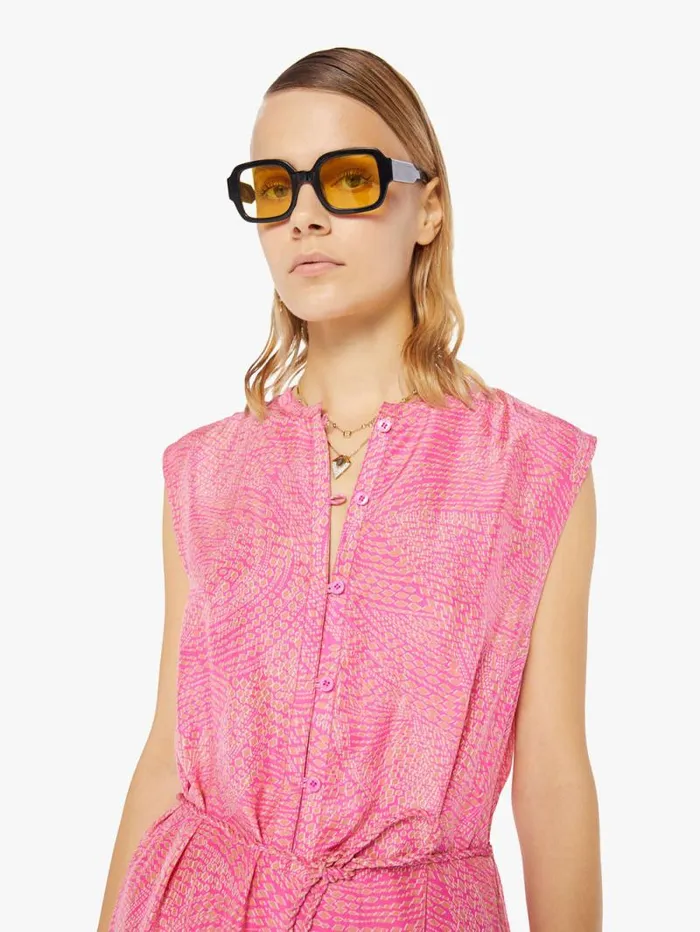 Women Skirts and Dresses Mother Denim Williams Sleeveless Maxi Dress Fuchsia Vibes