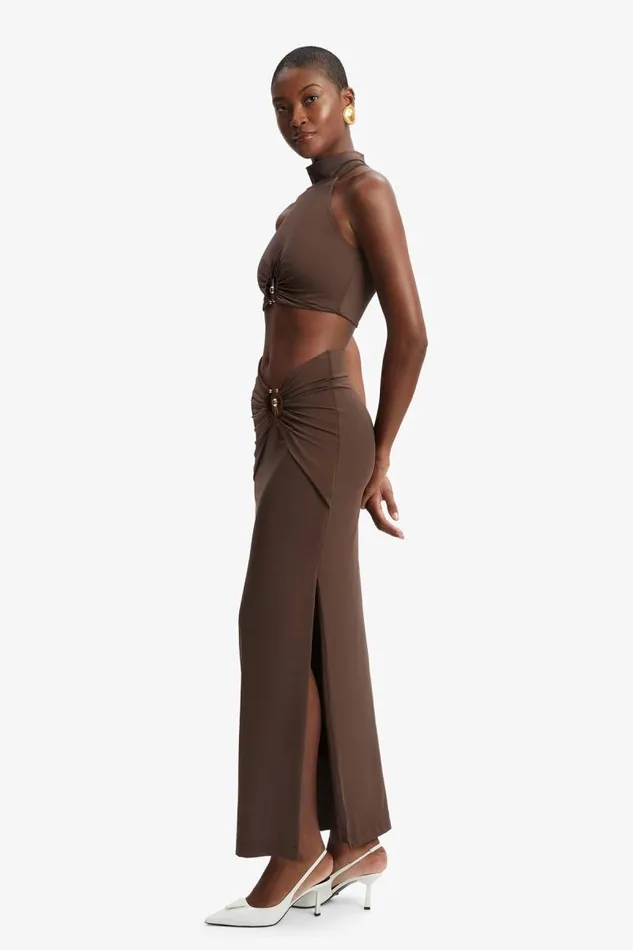 Women Skirts Bardot Neve Maxi Skirt In Chocolate Chocolate Women Skirts Bardot Neve Maxi Skirt In Chocolate Chocolate