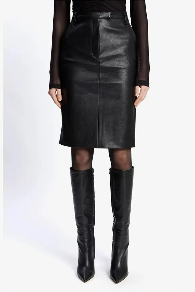 Women Skirts Bardot Phenix Vegan Leather Skirt In Black Black Women Skirts Bardot Phenix Vegan Leather Skirt In Black Black