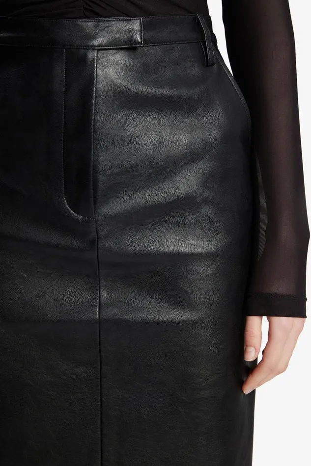 Women Skirts Bardot Phenix Vegan Leather Skirt In Black Black Women Skirts Bardot Phenix Vegan Leather Skirt In Black Black