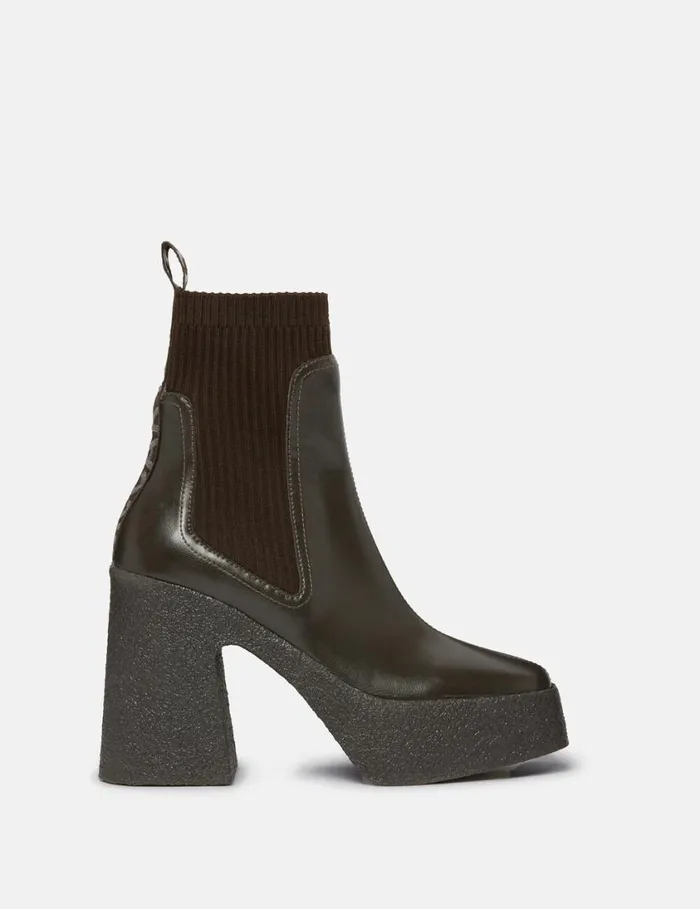 Women Skyla Heeled Sock Boots Brown Stella McCartney Boots