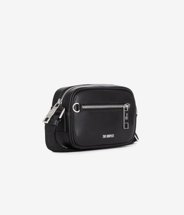 Women Small Black Leather Messenger Bag THE KOOPLES Bags