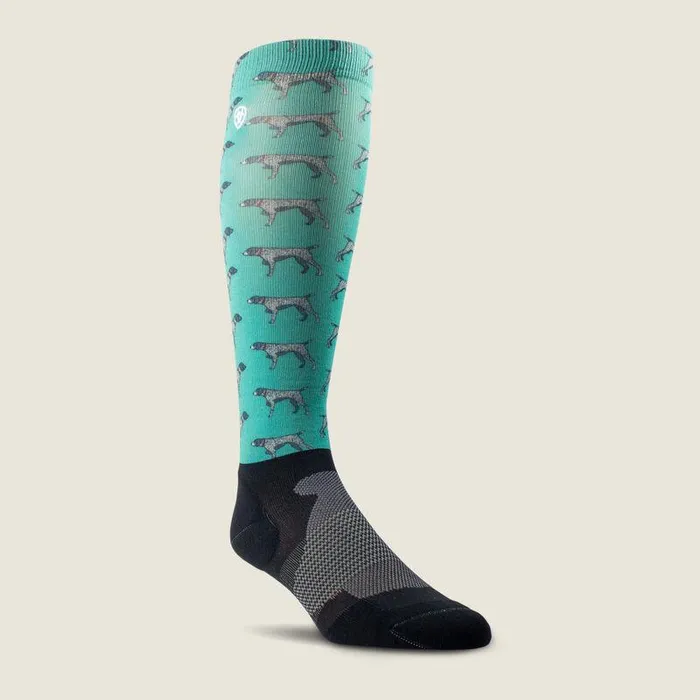Women Socks Ariat AriatTEK Slim Printed Socks Hound Print