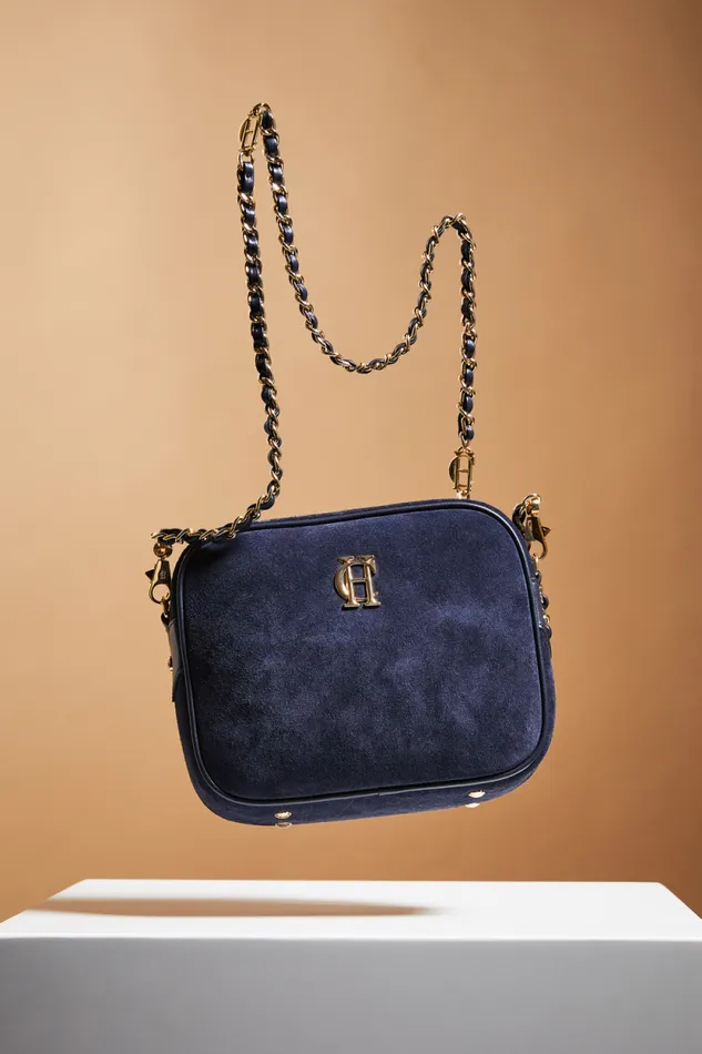 Women Soho Camera Bag Ink Navy Suede Holland Cooper Bags