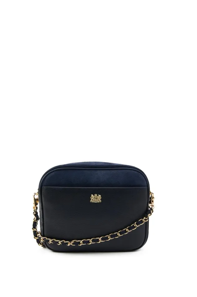 Women Soho Camera Bag Ink Navy Suede Holland Cooper Bags
