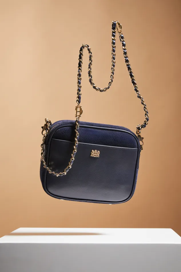 Women Soho Camera Bag Ink Navy Suede Holland Cooper Bags