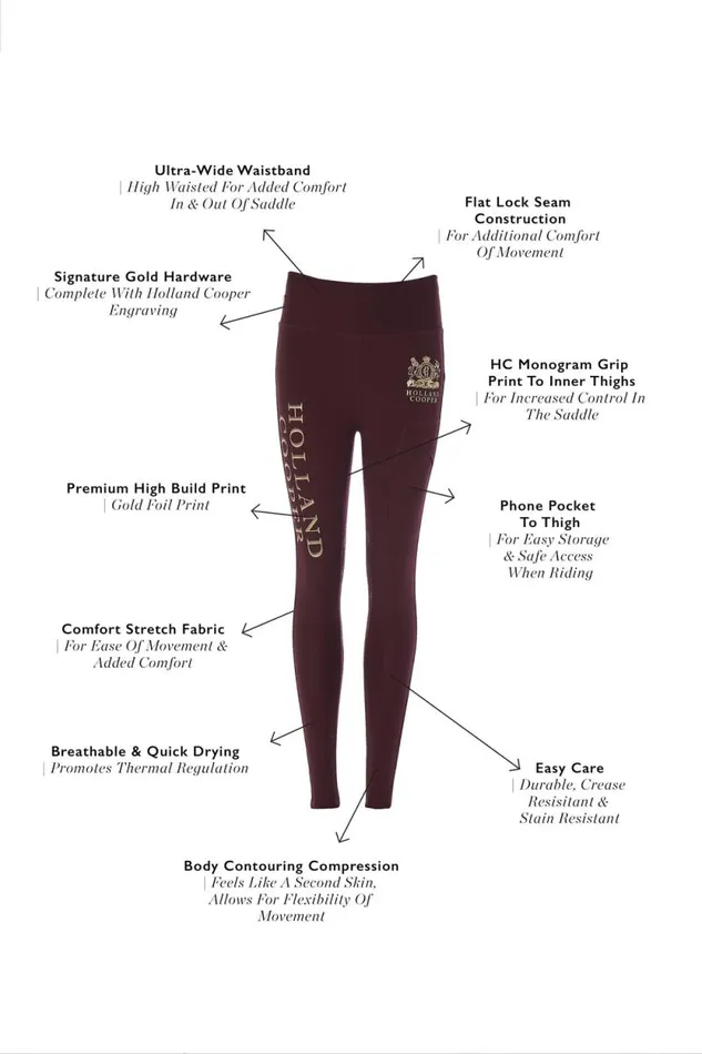Women Sport Legging Mulberry Holland Cooper Leggings