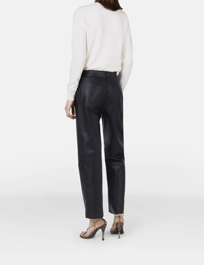 Women Stella Iconics Alter Mat Straight Leg Trousers Black Stella McCartney Pants And Shorts