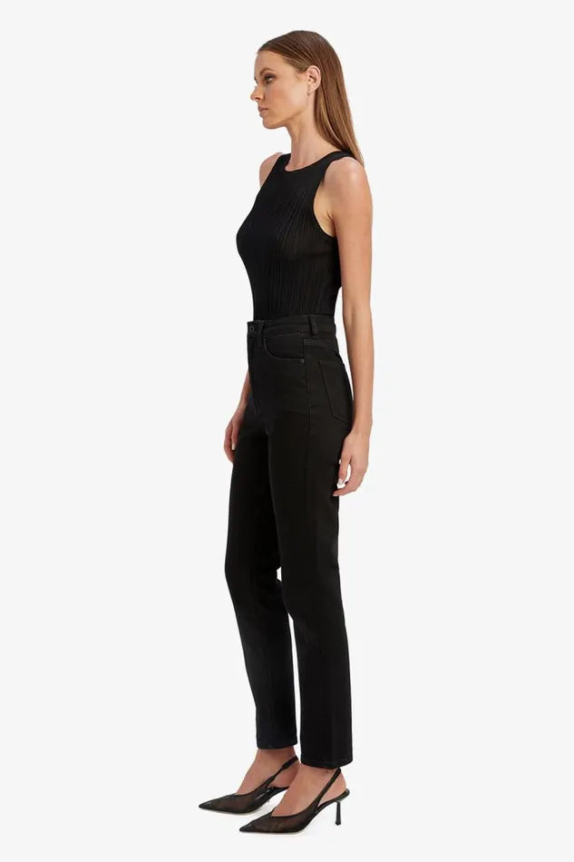 Women Straight Jean Bardot Heidi Straight Full Leg In Black Black