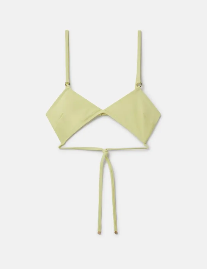 Women String Bandeau Bikini Top Lemon Stella McCartney Swimwear
