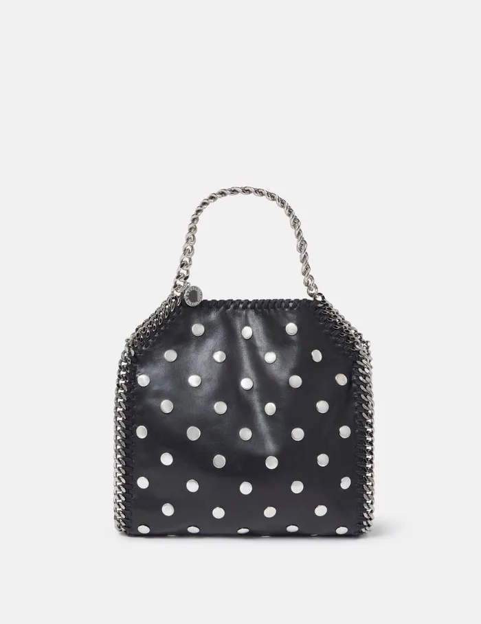 Women Studded Falabella Mini Tote Bag Black Stella McCartney Mini Bags And Clutches