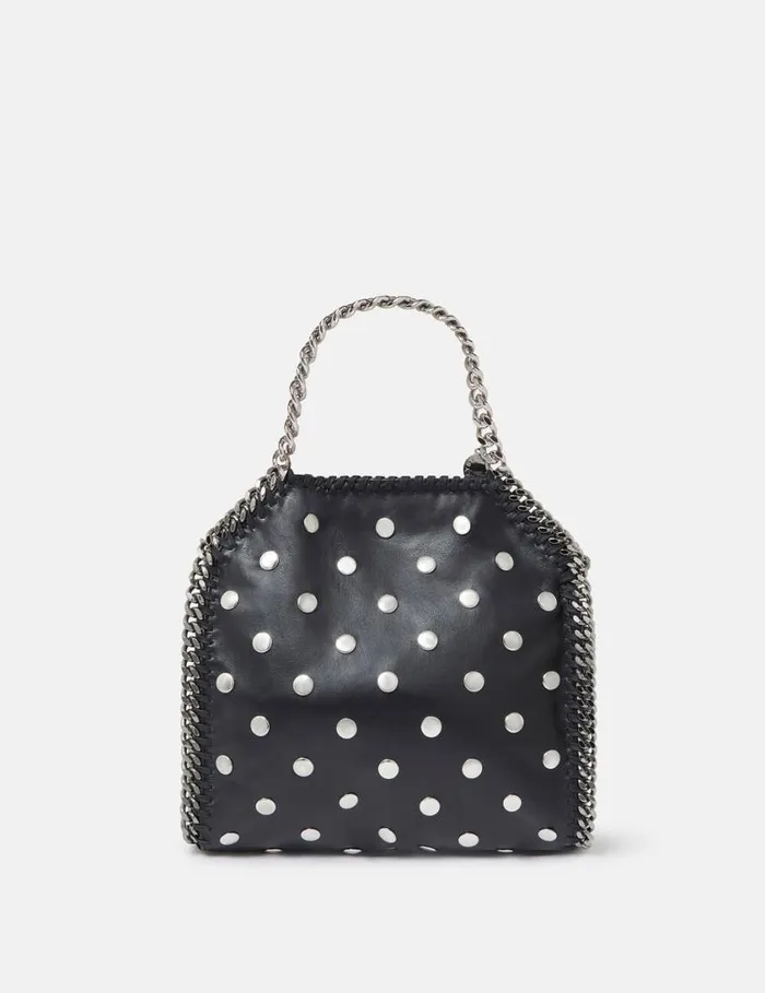 Women Studded Falabella Mini Tote Bag Black Stella McCartney Mini Bags And Clutches