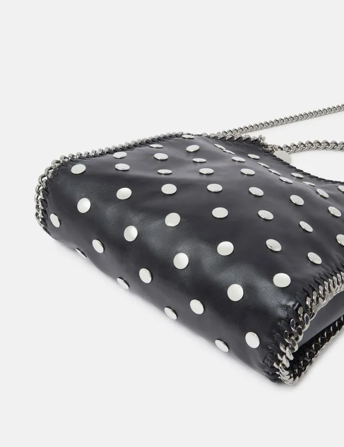 Women Studded Falabella Mini Tote Bag Black Stella McCartney Mini Bags And Clutches