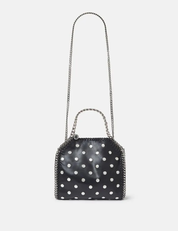 Women Studded Falabella Mini Tote Bag Black Stella McCartney Mini Bags And Clutches